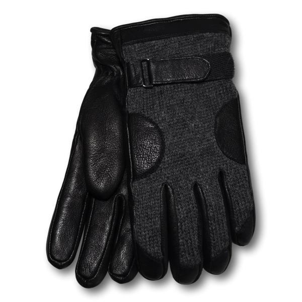 Albee Men's Classic Leather and Wool Gloves