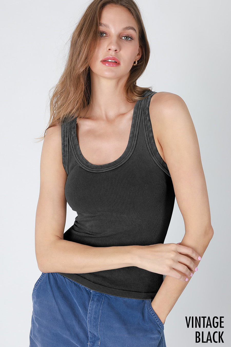 Nikibiki - Vintage Reversible Ribbed Tank