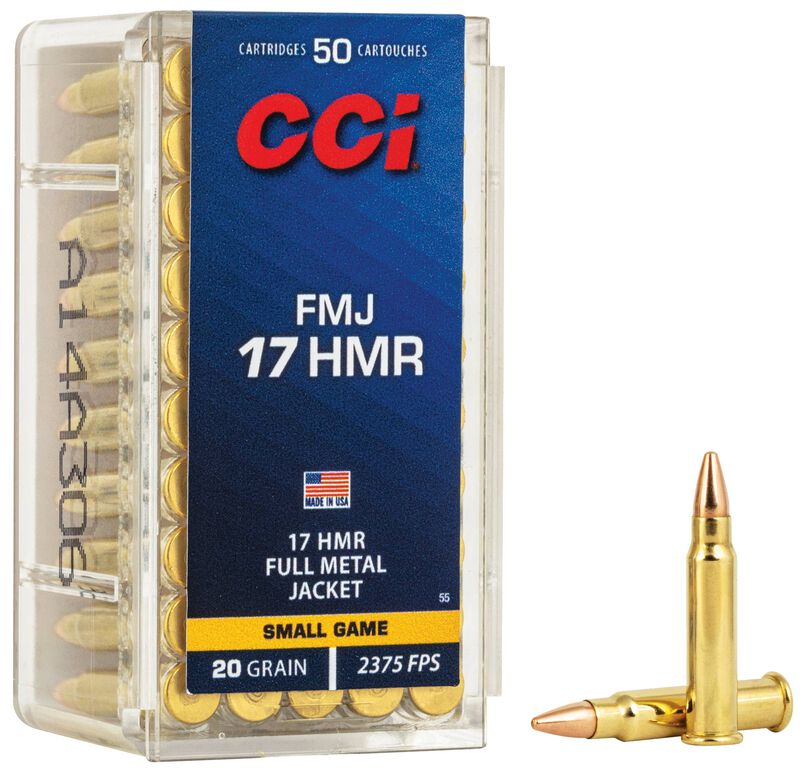 CCi FMJ 17 HMR Small Game 2375 FPS 20gr 50 Rounds