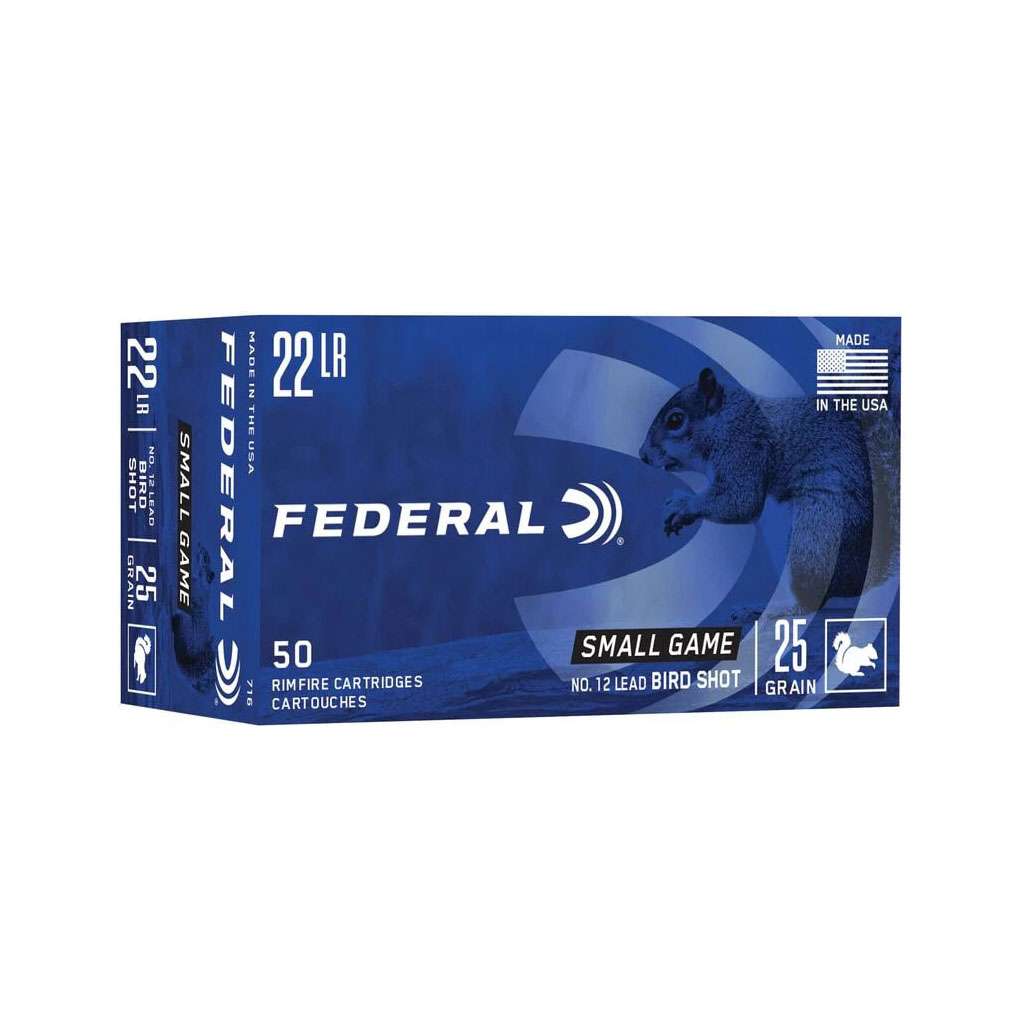 Federal Small Game 22LR 25gr #12 Lead Bird Shot 50 Rounds