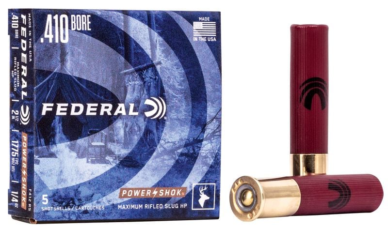 Federal Power Shok Maximum Rifled Slug HP .410X2-1/2 1/4oz 1775FPS 5 Rounds