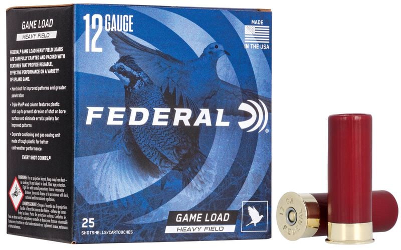 Federal Game Load Heavy Field 12Gx2-3/4 1-1/8oz 1255FPS #4 25 Rounds