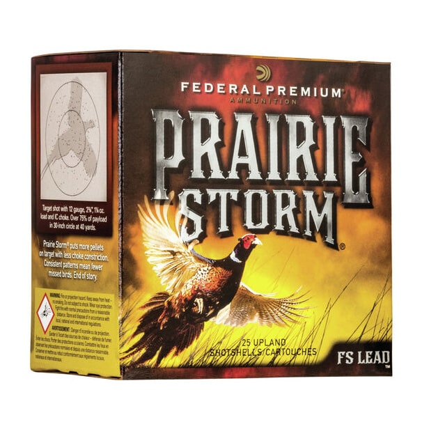 Federal Prairie Storm FS Lead 12GAX3" 1-5/8oz 1350FPS #4 25 Upland Rounds