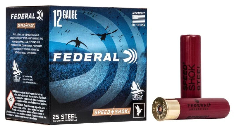 Federal Speed Shok Waterfowl 12Gx3-1/2 1-3/8 1550FPS #2 25 Shotshells