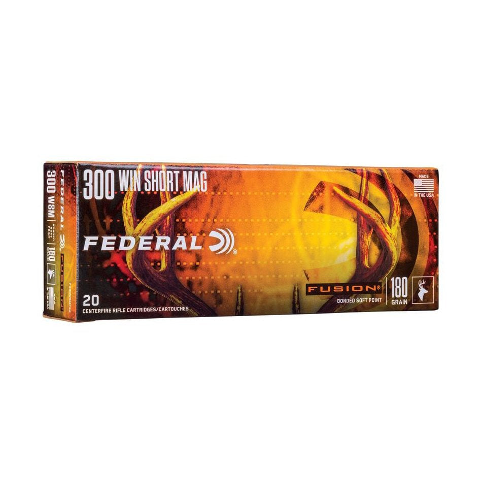 Federal Fusion 300 WIN SHORT MAG BSP 180gr 2950FPS 20 Rounds