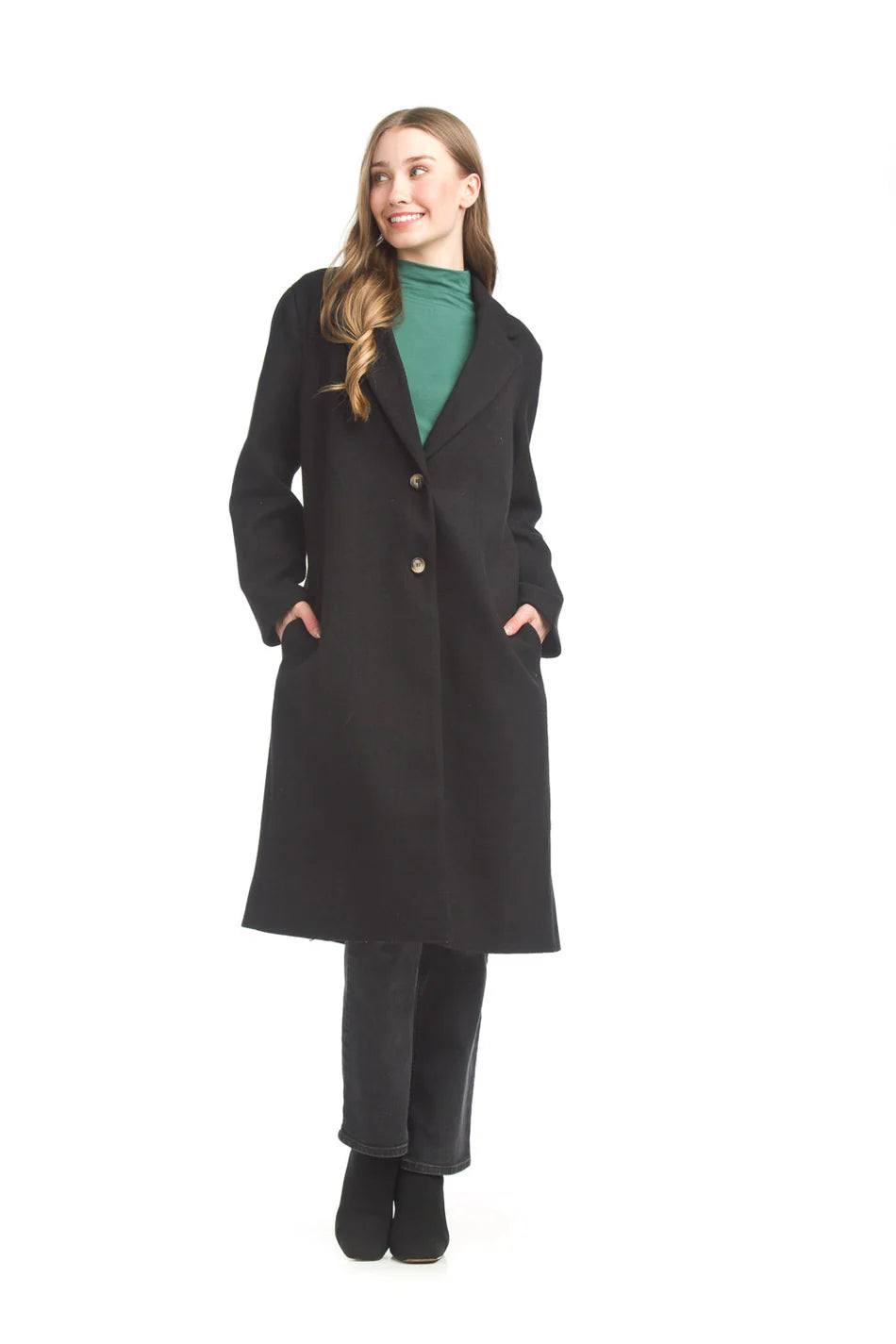 Papillon Lapel Single Breasted Coat