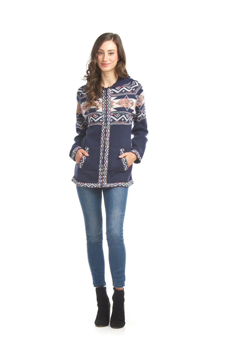 Papillon Fairisle Hooded Knit Jacket