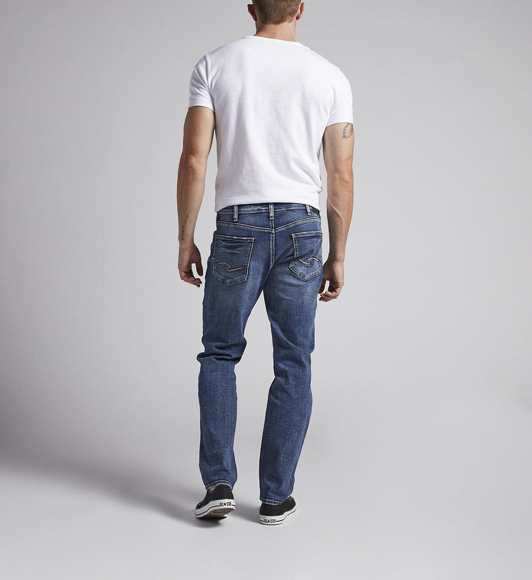 Silver Men's Eddie Athletic Fit Tapered Leg Jeans