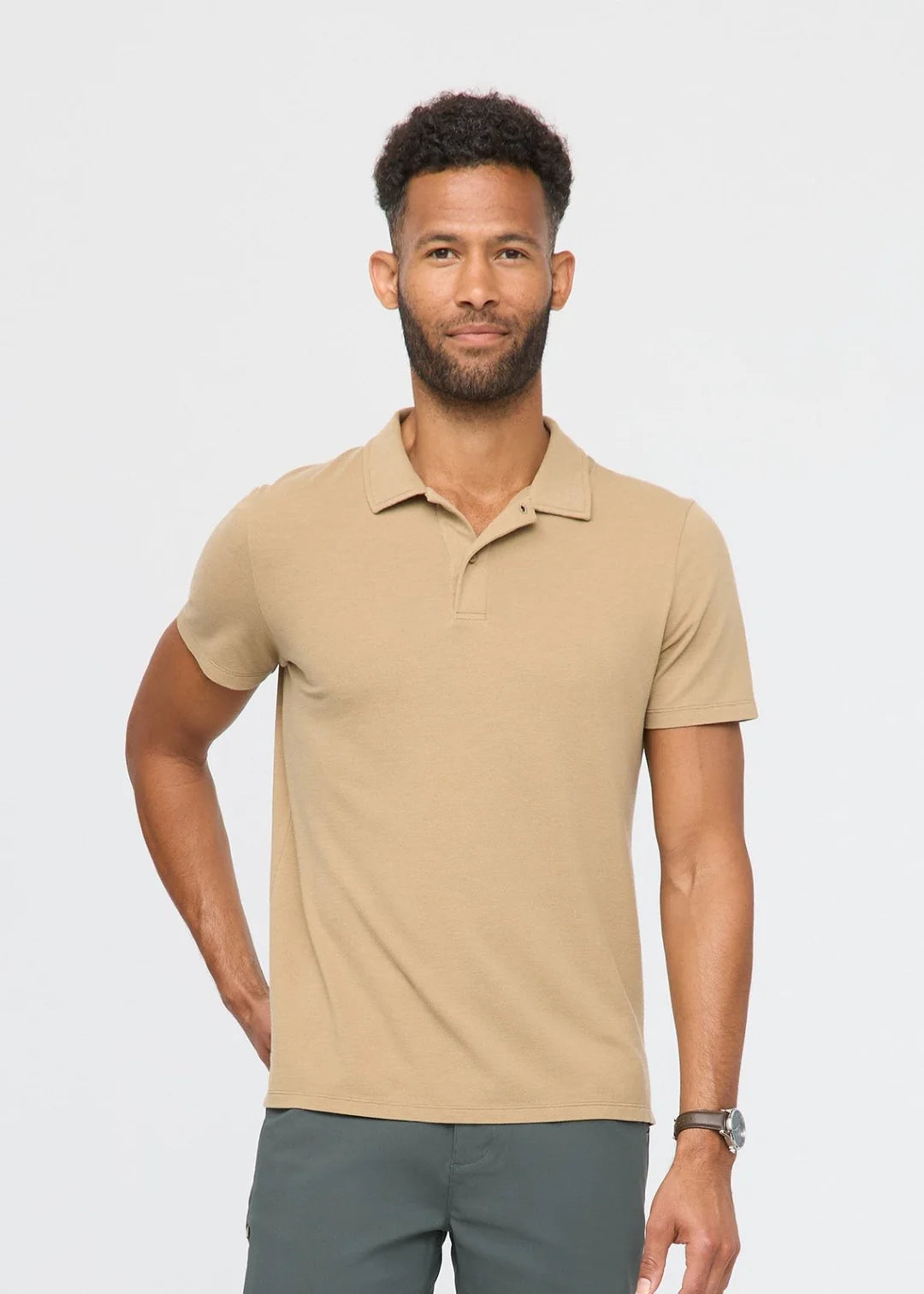 DU/ER Men's Air Flow Pique Performance Polo