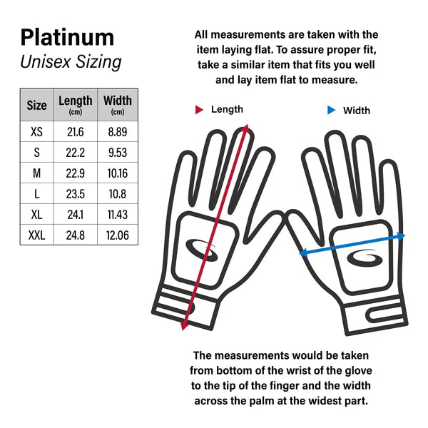 Goldline Curling Gloves - Platinum