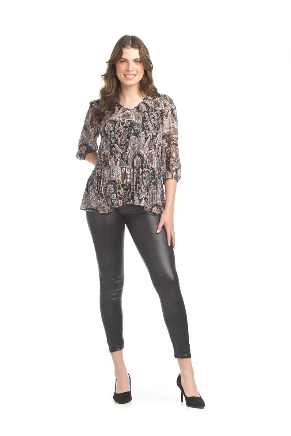 Papillon Paisley Pleated Blouse