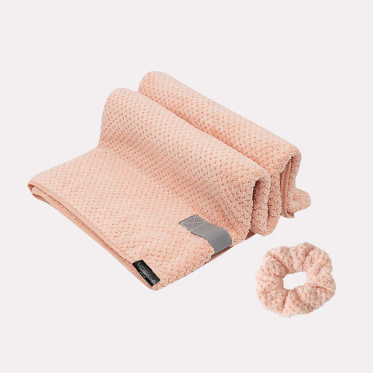 Voesh Absorbent Hair Towel & Scrunchie Set