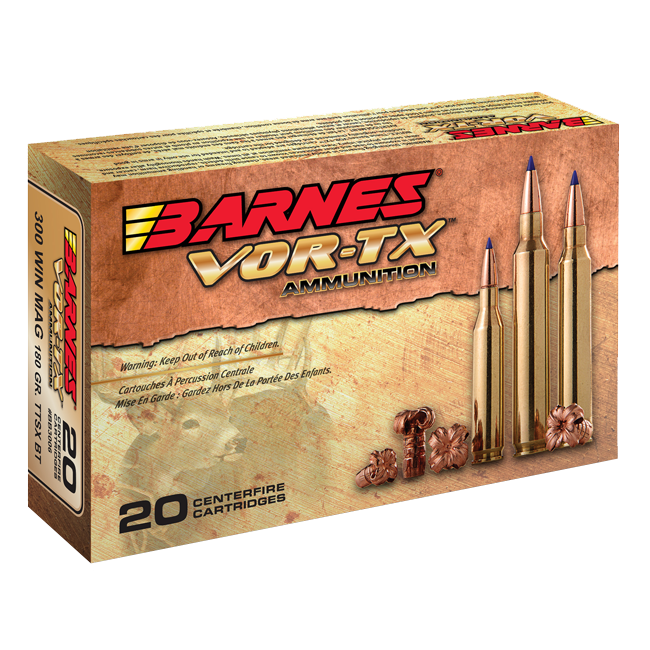 Barnes VOR-TX 300 WSM 165gr 3130 FPS TTSX BT 20 Rounds