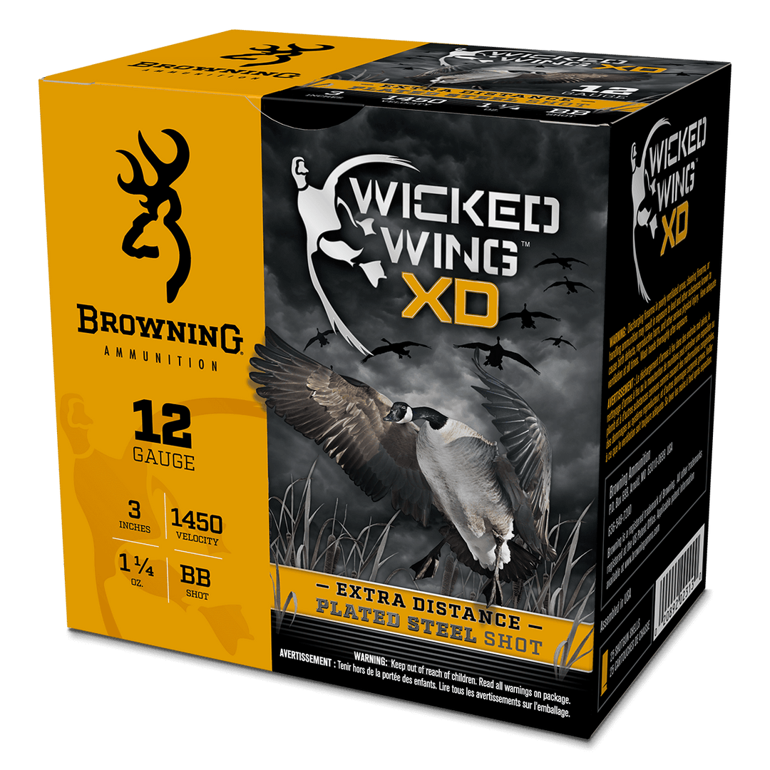 Browning Wicked Wing XD Waterfowl 12GAx3 1450 1-1/4oz #BB 25 Rounds