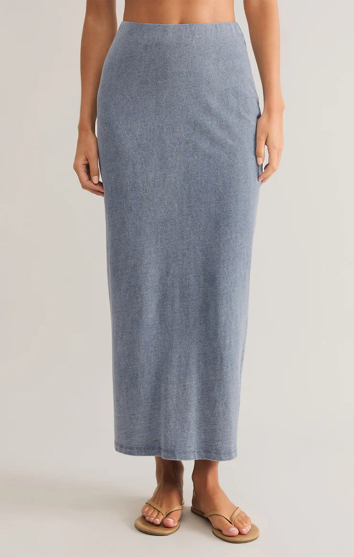 Z-Supply Gail Jersey Denim Midi Skirt