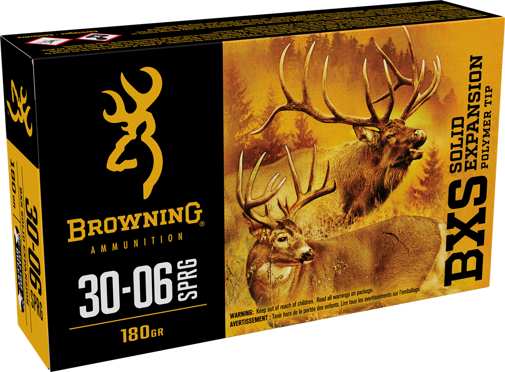 Browning BXS Solid Expansion Lead Free 30-06 SPRG 2750 FPS 180gr 20 Rounds