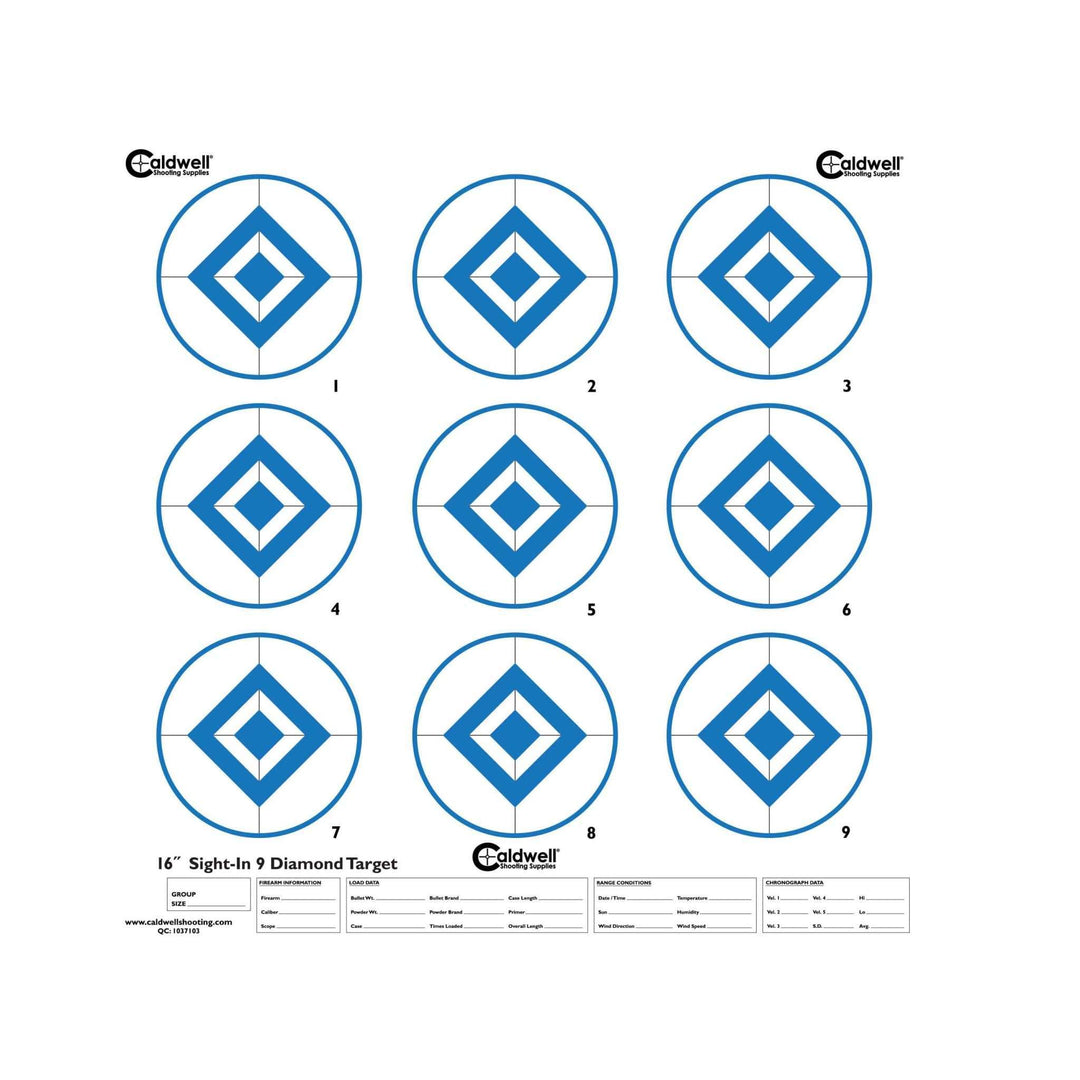 Caldwell Gen 2 16" Diamond Blue Target 10Pk