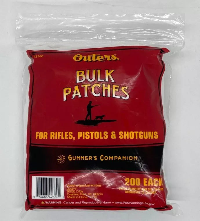 Outers Bulk Patches - Cotton Gun Cleaning Patches