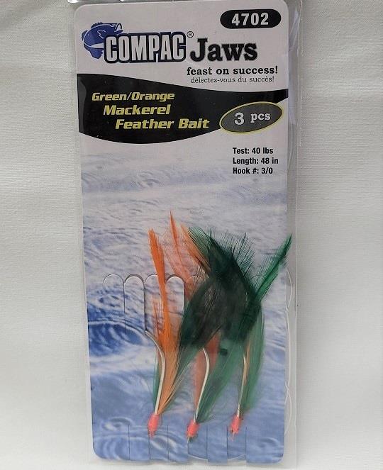 Compac Jaws Mackerel Feather Bait - 3pk