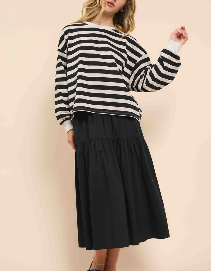 Sadie & Sage Growth Striped Pullover Sweater