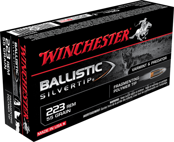 Winchester Ballistic Silvertip 223REM 3240 FPS 55gr 20 Rounds