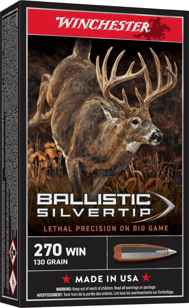 Winchester Ballistic Silvertip 270 WIN 3050 FPS 130gr 20 Rounds