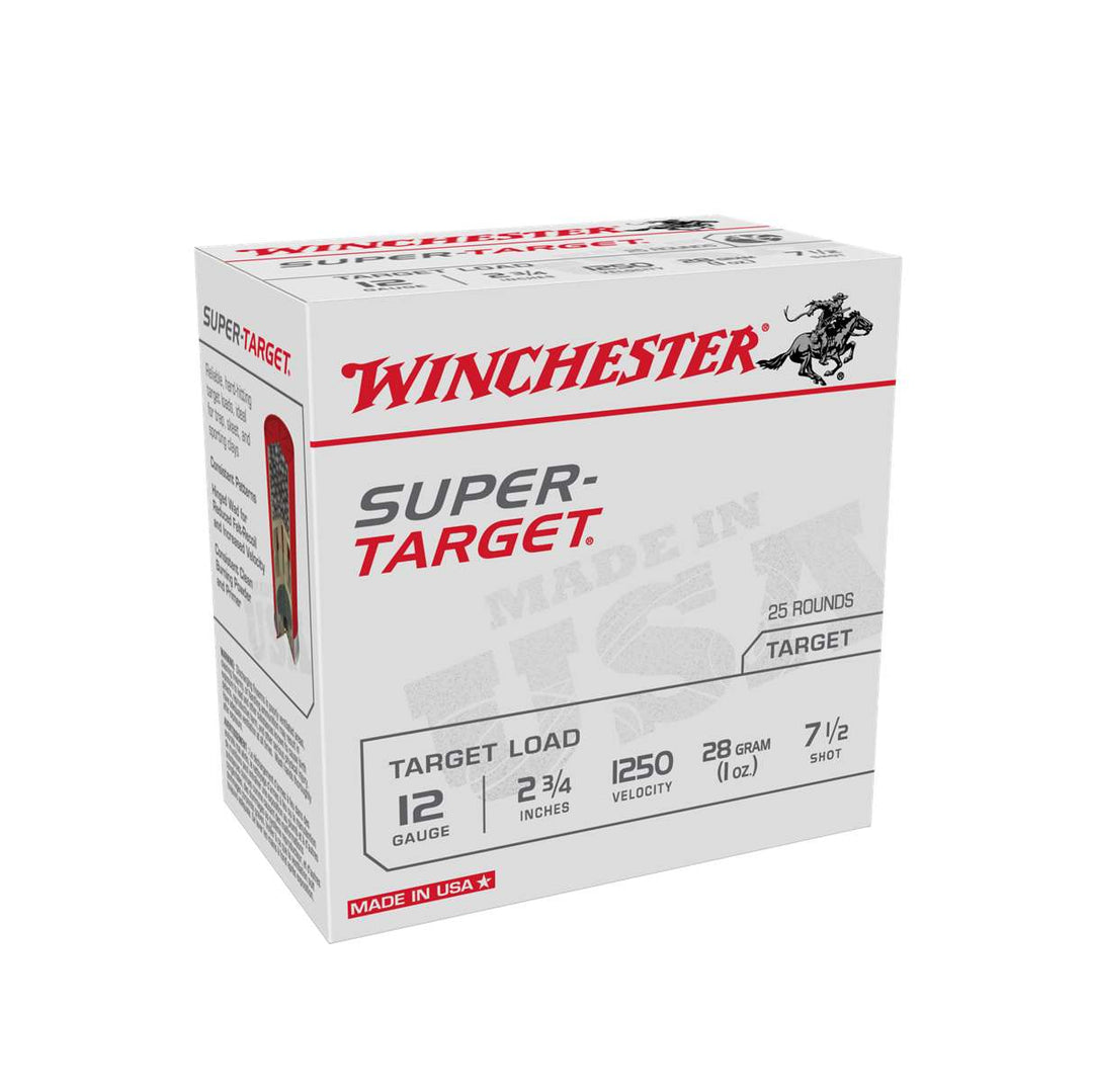 Winchester Super Target 12GAX2-3/4" 1oz 1250FPS #7.5 25 Rounds