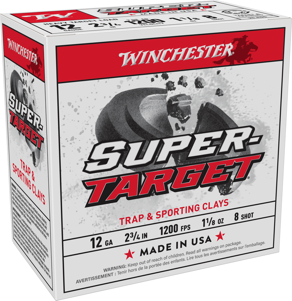 Winchester Super Target Heavy Load 12GAx2.75 1200fps 1 1/8 #8 25 Rounds