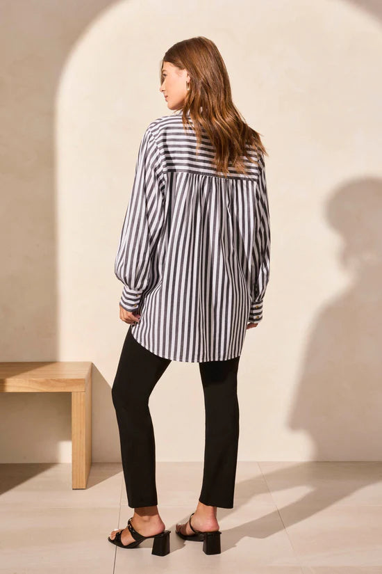 Tribal Stripe Button-Front Shirt