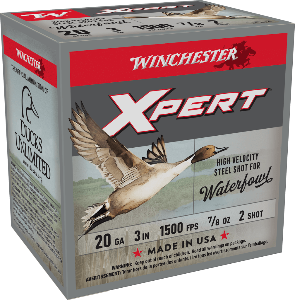 Winchester Xpert High Velocity Steel Shot Waterfowl 20GAx3 1500fps 7/8oz #2 25 Rounds