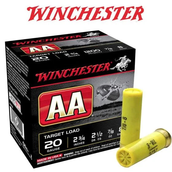 Winchester AA 20GAx2.75" 1200FPS 7/8oz #8 25 Rounds