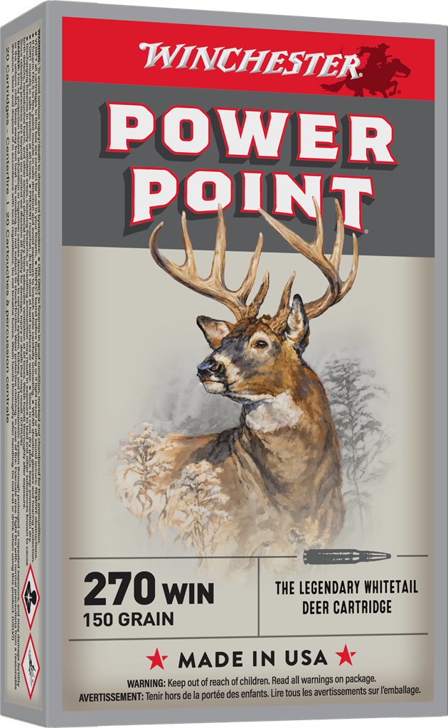 Winchester Power Point 270 WIN 2850 FPS 150gr 20 Rounds